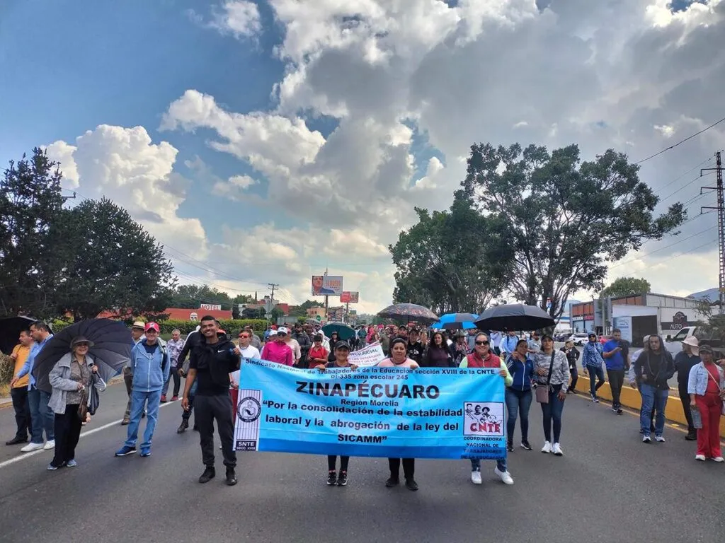 Con marcha este viernes, concluye la CNTE Michoacán el paro de 48 horas