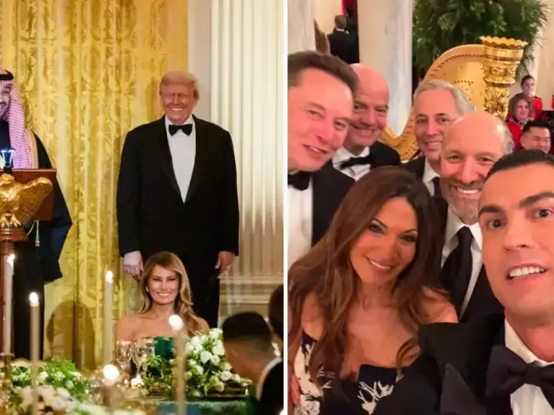 Cristiano Ronaldo brilla en la cena de gala en la Casa Blanca entre Trump y el príncipe heredero saudí