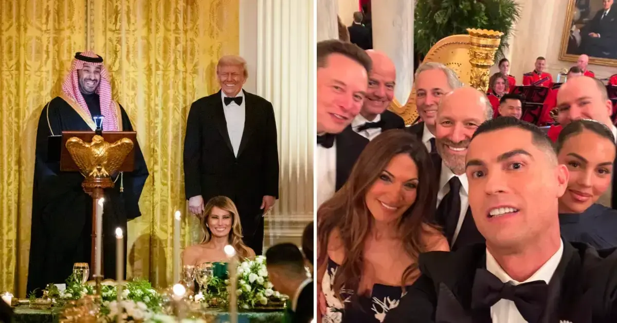 Cristiano Ronaldo brilla en la cena de gala en la Casa Blanca entre Trump y el príncipe heredero saudí