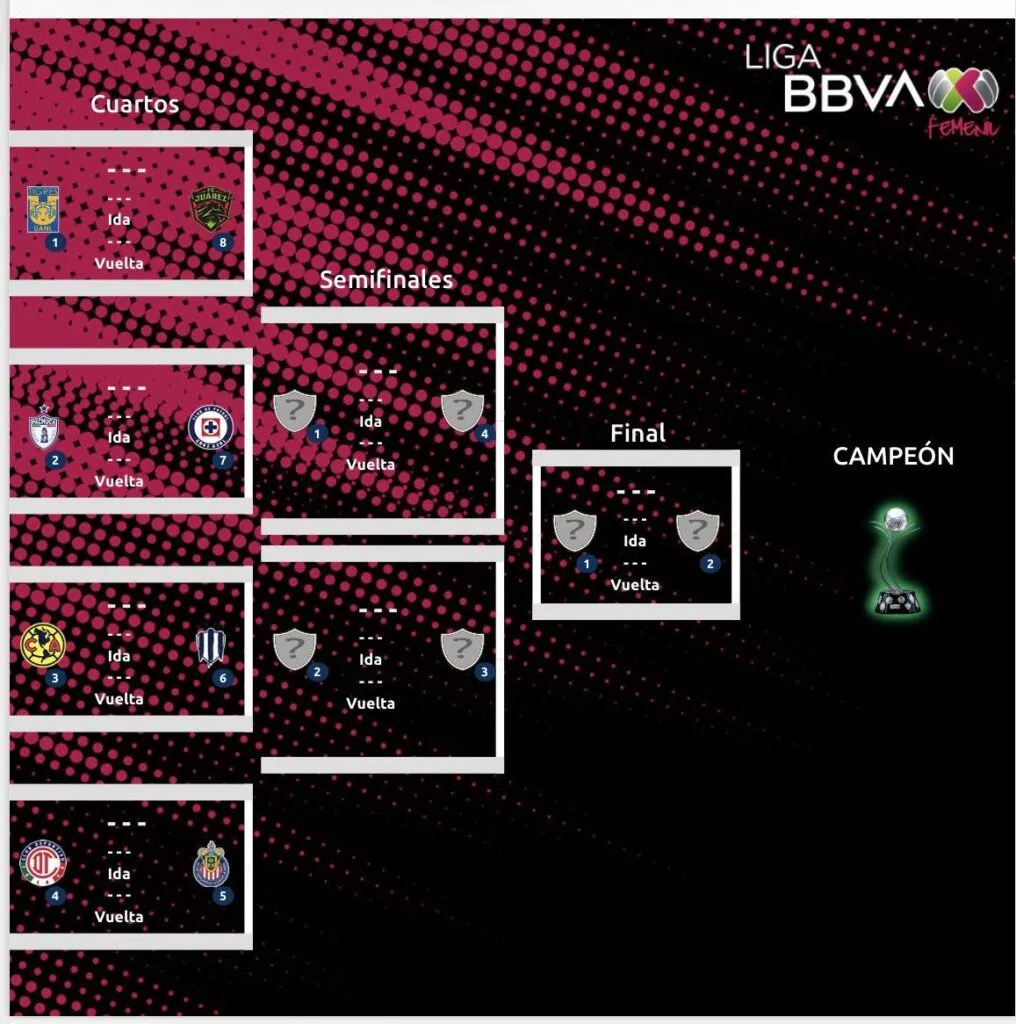 Definidos los Cuartos de Final la Liga MX Femenil