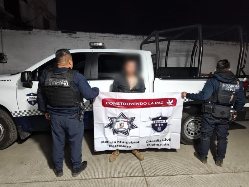 Detienen a joven con droga sintética en Pátzcuaro