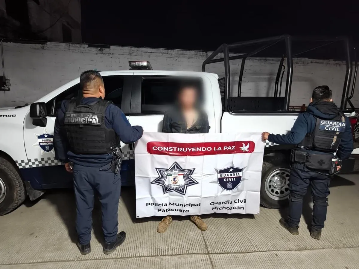 Detienen a joven con droga sintética en Pátzcuaro