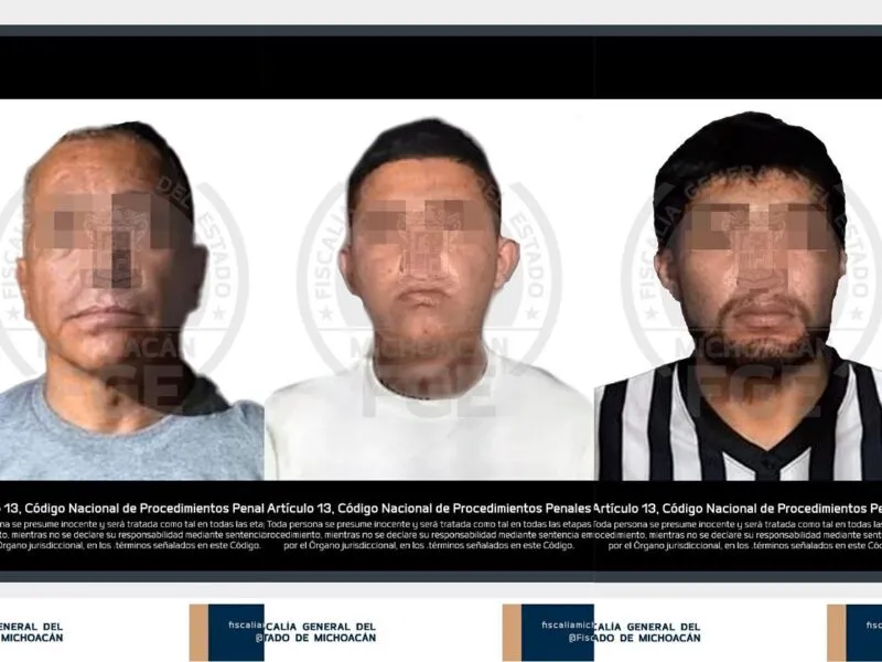 Detienen a tres presuntos extorsionadores en Morelia