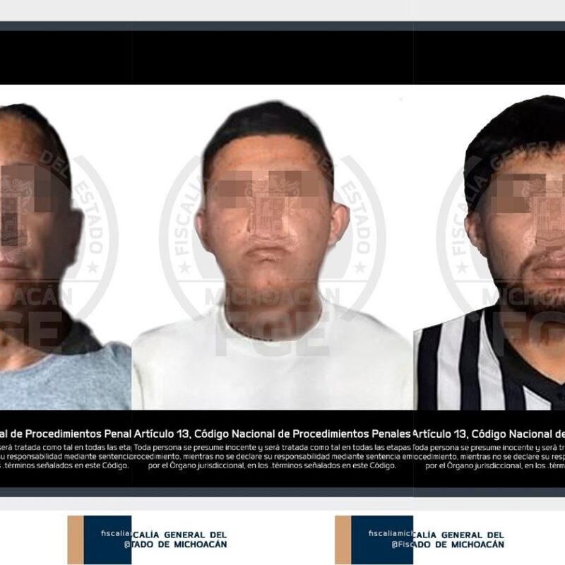 Detienen a tres presuntos extorsionadores en Morelia