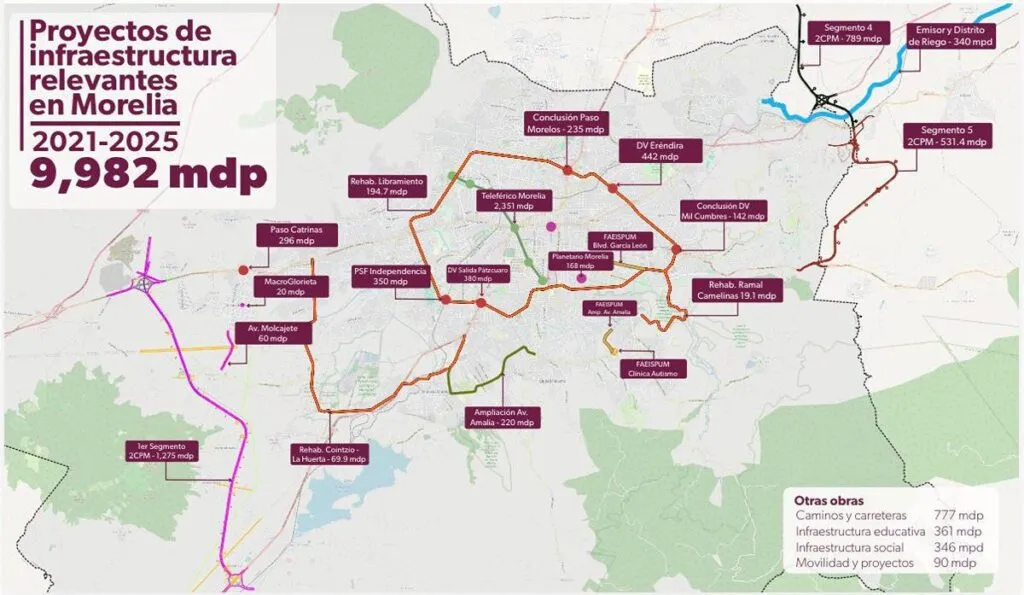 inversión infraestructura Morelia gobierno Bedolla 2