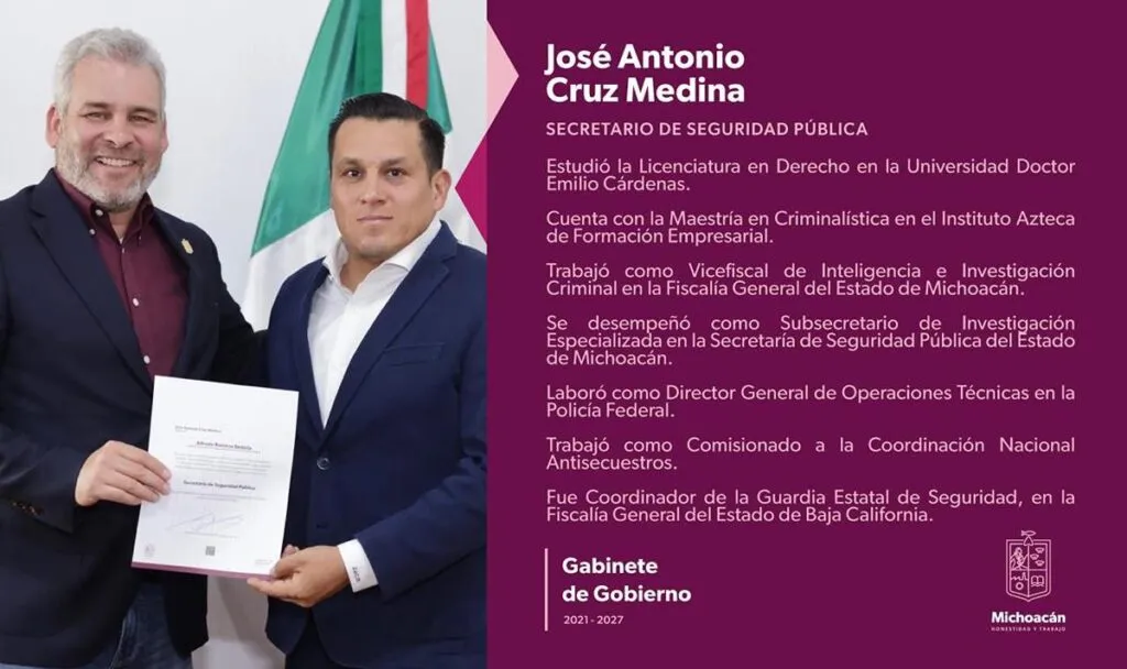 José Antonio Cruz Medina Seguridad Pública Michoacán