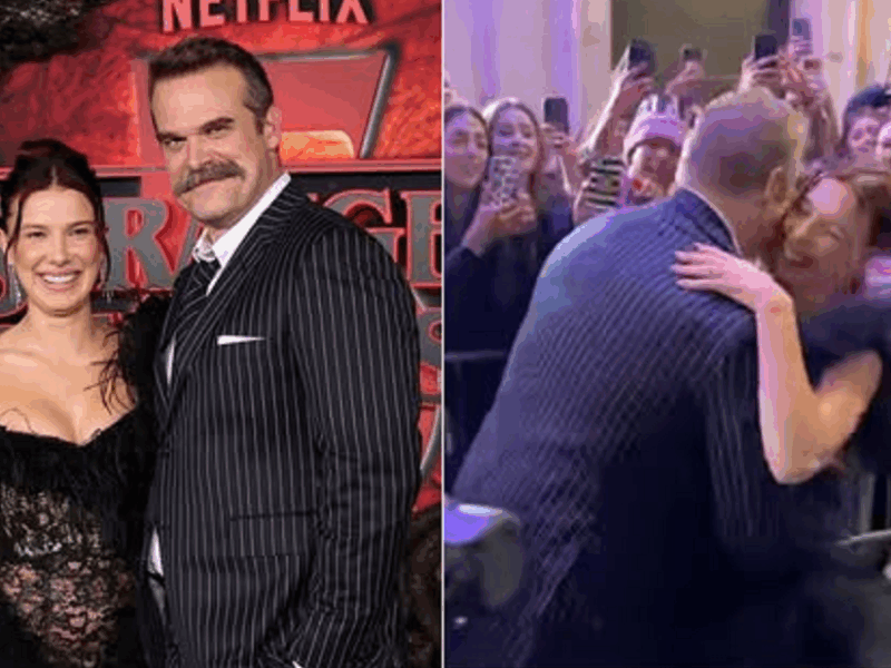 Millie Bobby Brown y David Harbour disipan rumores con abrazo