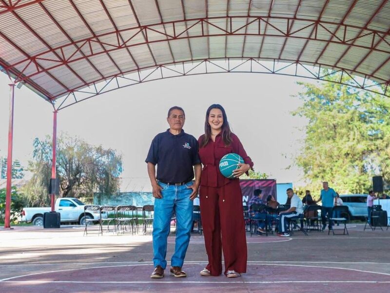 Mónica Valdez fortalece espacios educativos y deportivos en Tiríndaro