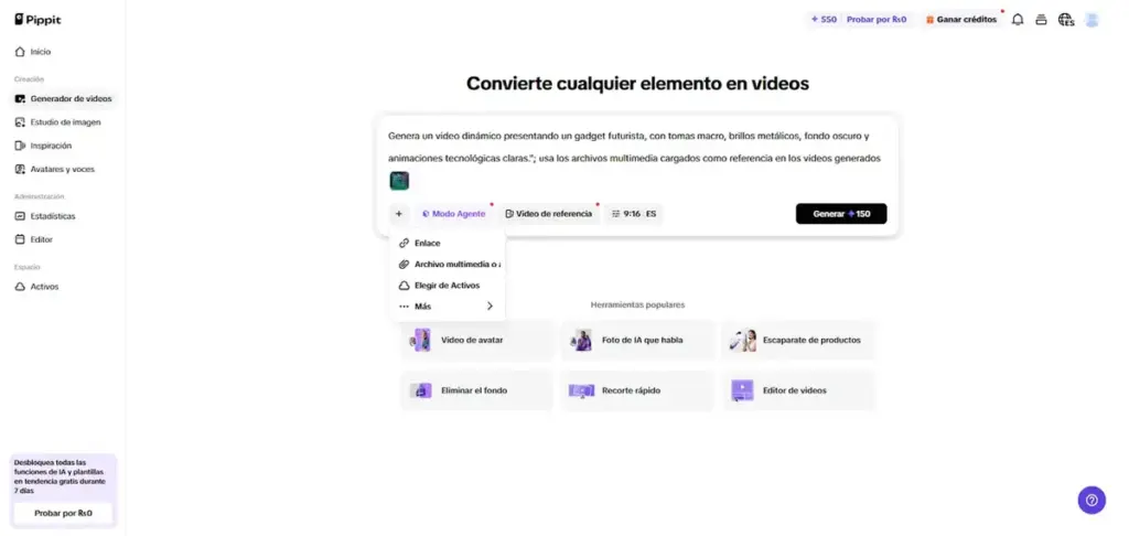 Preparación de medios de referencia para genera video