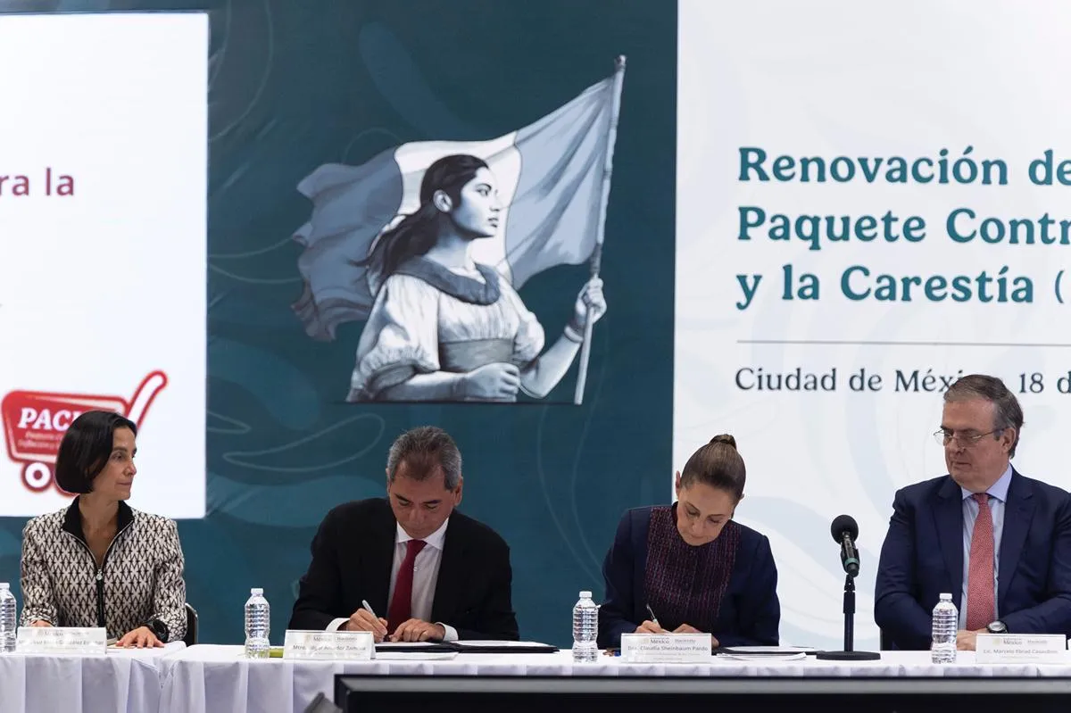 Sheinbaum renueva acuerdo con empresarios para mantener el precio de 24 productos de la canasta básica