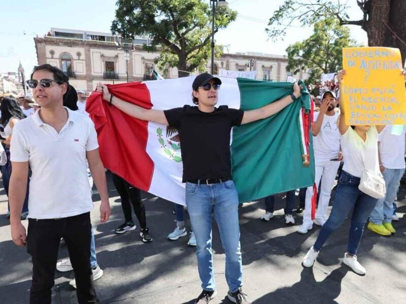 Sin incidentes, manifestación en el Centro Histórico de Morelia: Segob