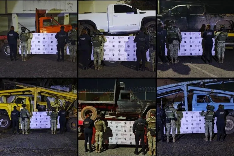 SSP asegura 10 vehículos y cartuchos de alto calibre en Hidalgo