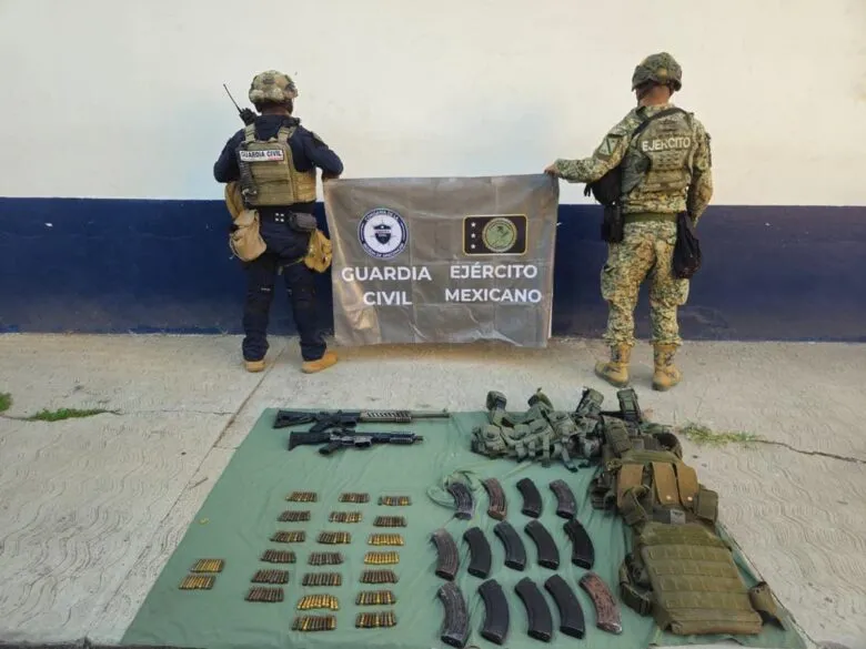 SSP y Defensa aseguran dos armas largas y más de 200 cartuchos en Buenavista