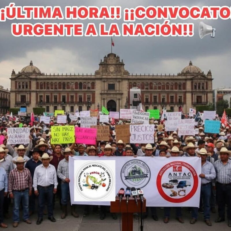 Transportistas y agricultores anuncian protesta nacional para el 24 de noviembre