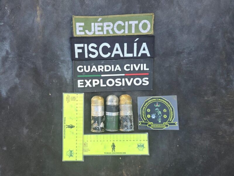 artefactos explosivos desactivados en Coahuayana SSP