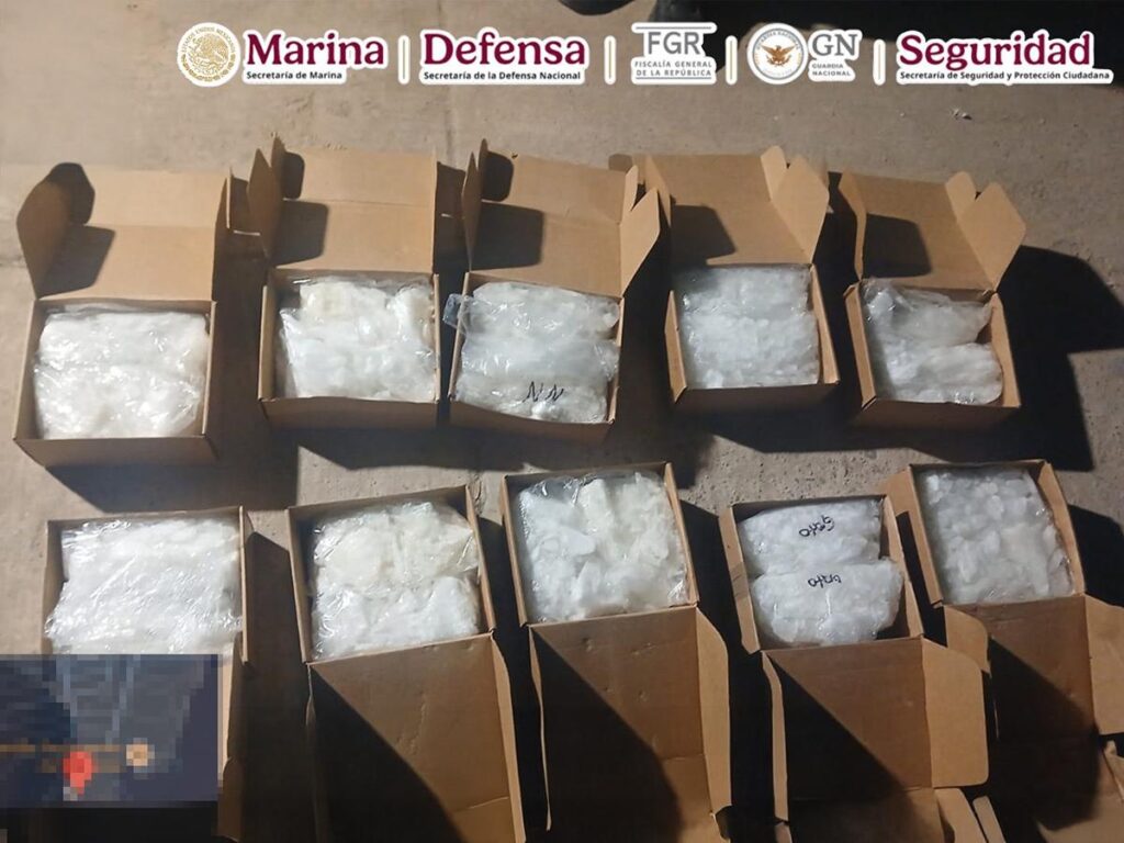 aseguran más de media tonelada de metanfetamina en Mazatlán
