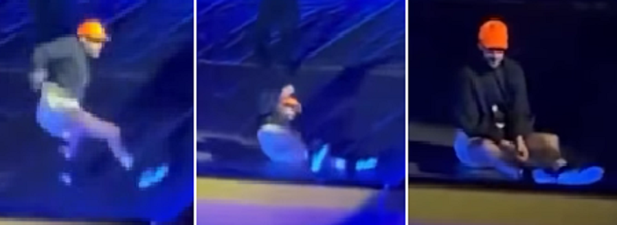 Bad Bunny sufre resbalón durante su primer concierto en México