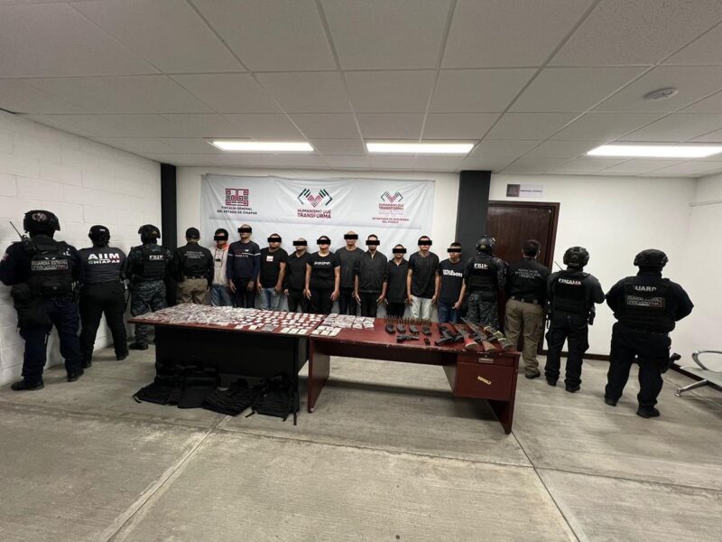 Capturan a 12 integrantes del 'CJNG' en San Cristóbal de las Casas