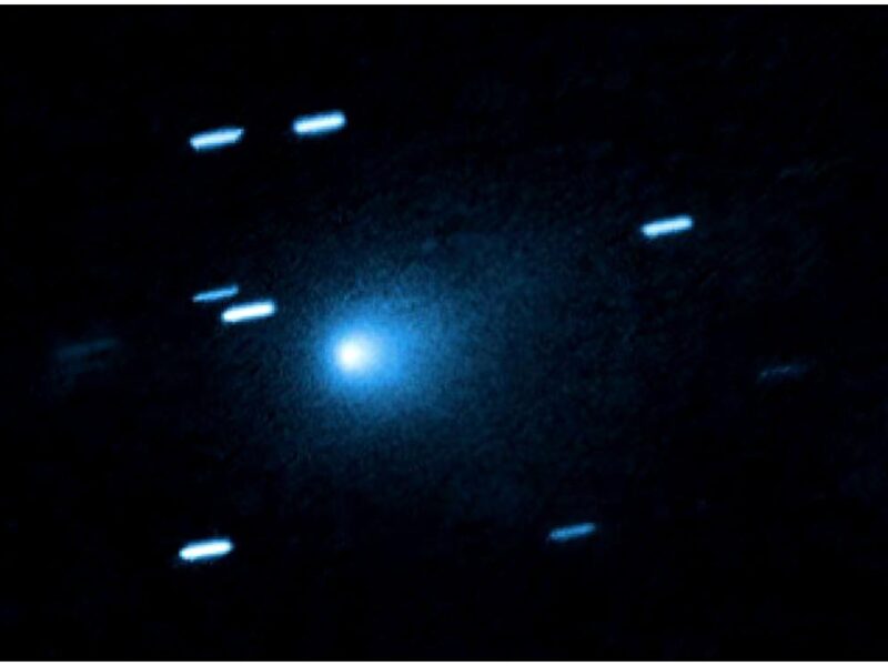 Cometa 3I/ATLAS color verde Tierra