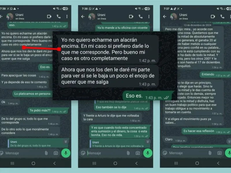 Como “alacrán” habría calificado Carlos Bautista a Carlos Manzo por moches de dinero