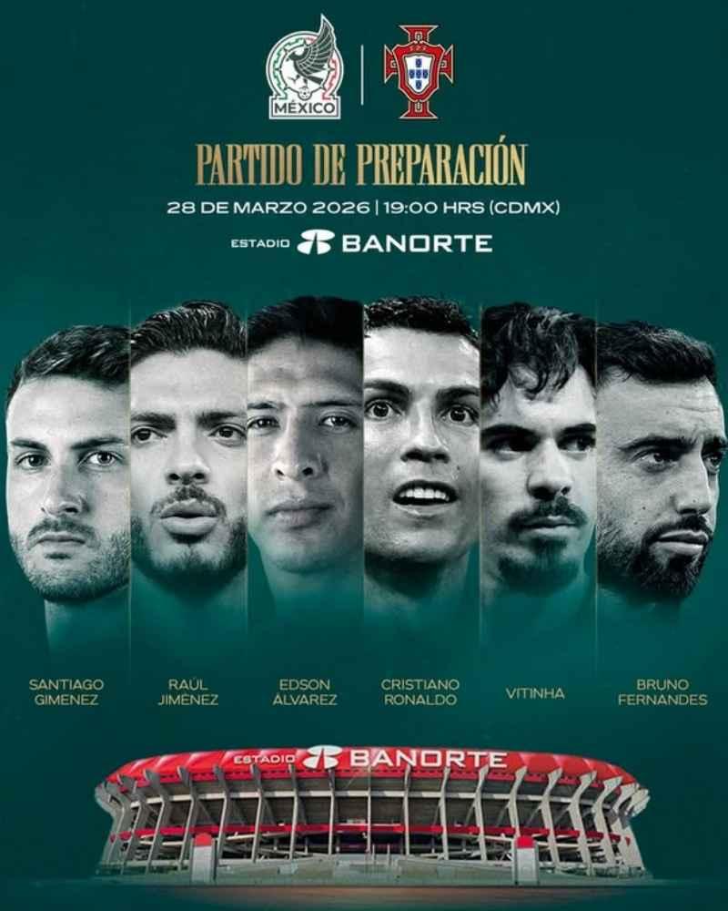 Cristiano Ronaldo será el protagonista en la reinauguración del Estadio Banorte o Azteca