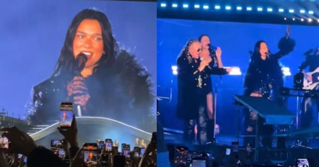 Histórico! Dua Lipa canta “Oye Mi Amor” con Fher Olvera de Maná, ante 65 mil personas