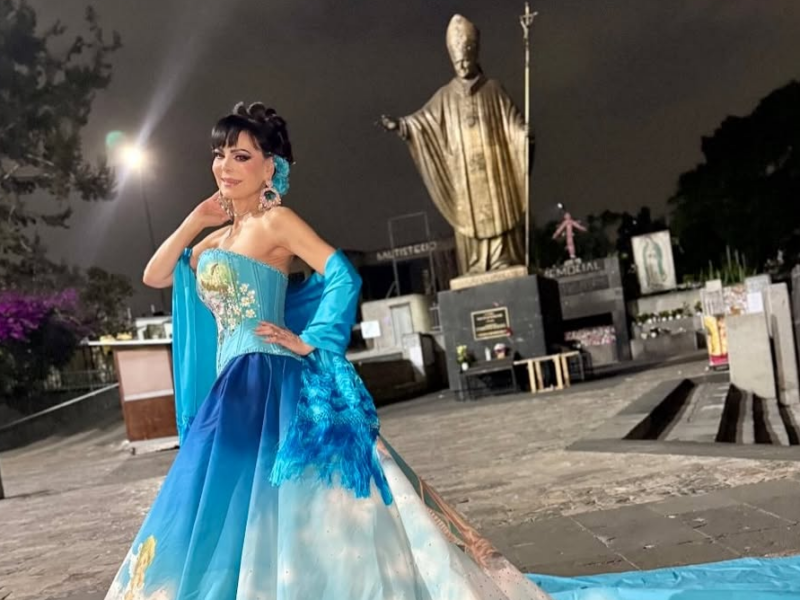 Maribel Guardia conmueve con su reacción al ver el vestido guadalupano que incluía a su hijo Julián Figueroa