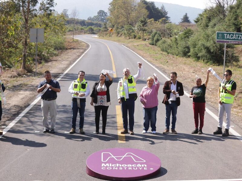 Más de 10 mil habitantes beneficiados con nueva carretera Tingüindín–Tacátzcuaro: Bedolla
