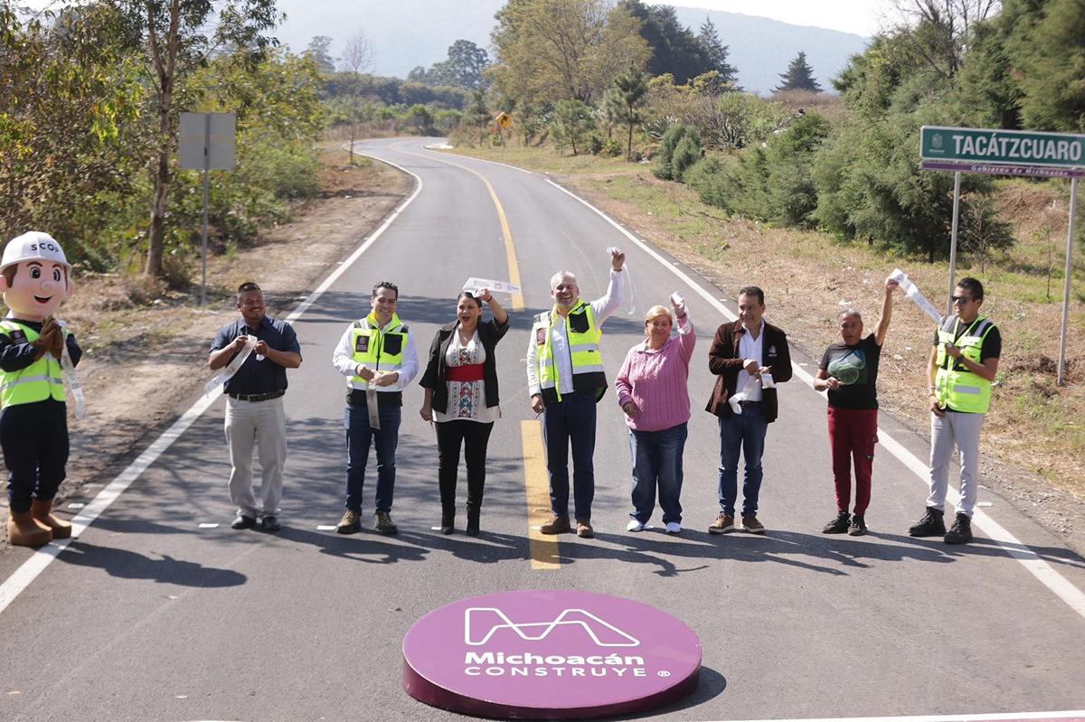 Carretera Tingüindín Tacátzcuaro beneficia a más de 10 mil habitantes