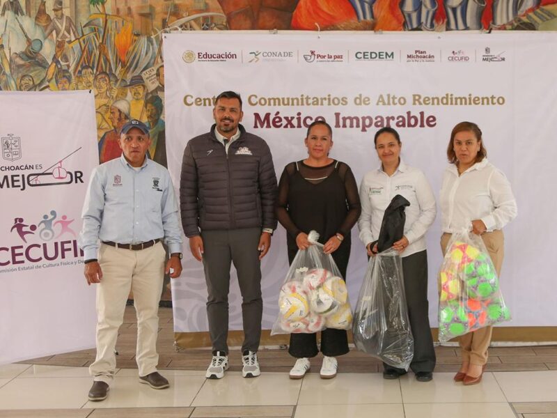 Plan Michoacán activa el deporte en 10 municipios con entrega de material: Cecufid