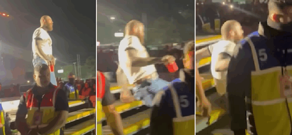 Post Malone sufre caída en concierto en la India