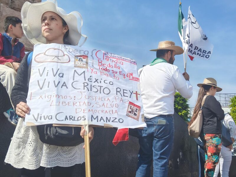 protesta justicia carlos manzo contra morena