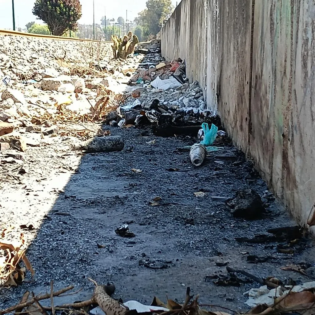 Aumenta basura en vía del tren en Colonia Industrial de Morelia-4