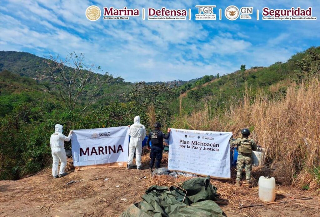 Autoridades federales desmantelan narcolaboratorios en Michoacán, Durango y Sinaloa