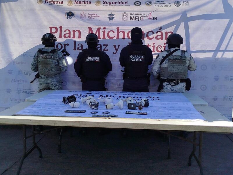 Cámaras de vigilancia ilegales aseguradas en Jacona: SSP