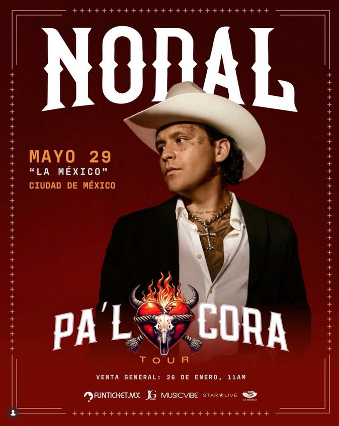 Christian Nodal adelanta su concierto en la Plaza de Toros “La México”-1