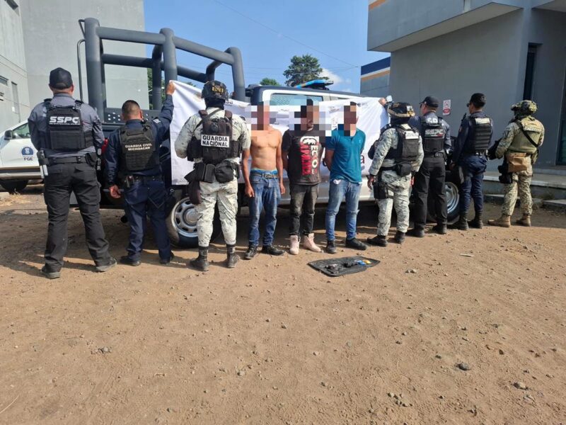 Detenidos 3 hombres relacionados con la privación de la libertad de una mujer en Uruapan: SSP