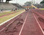 Exhiben deterioro y riesgo en la pista de atletismo del Venustiano Carranza