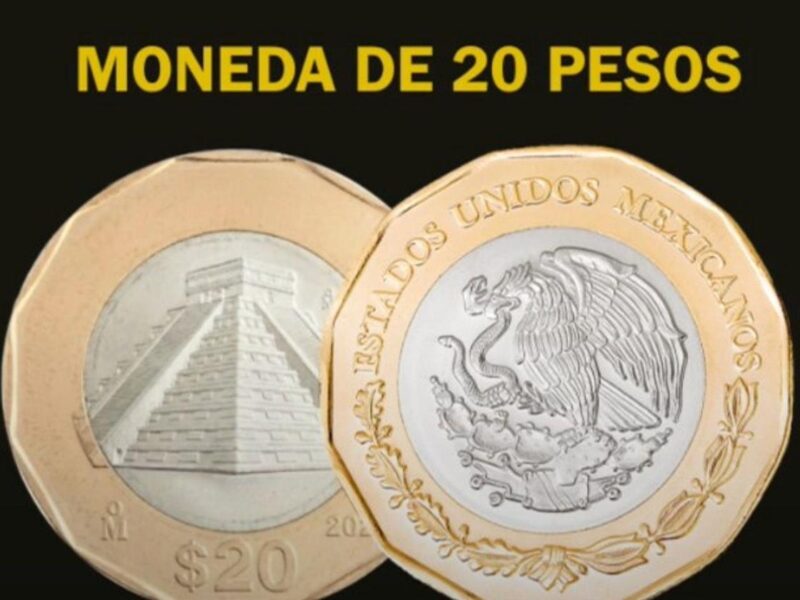 nuevas monedas 10 y 20 pesos México