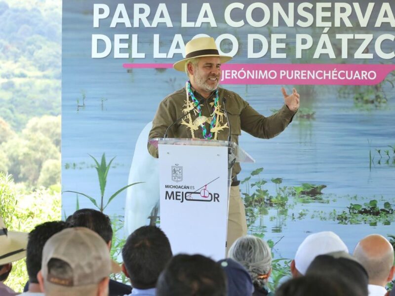 Recuperadas 500 hectáreas de superficie del lago de Pátzcuaro: Bedolla