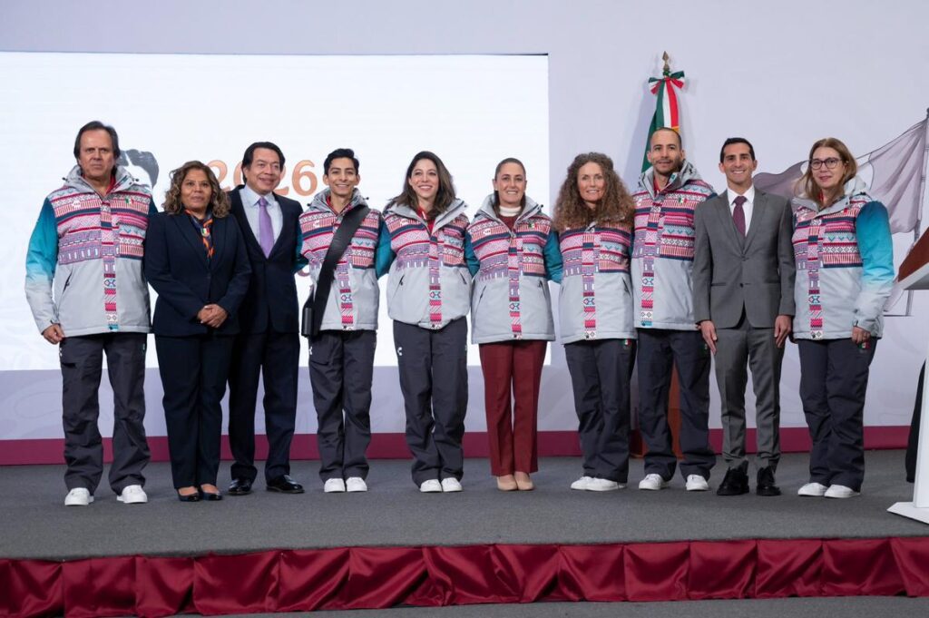 Sheinbaum abandera a la delegación de México de los Juegos Olímpicos de Invierno de Milán-Cortina 2026