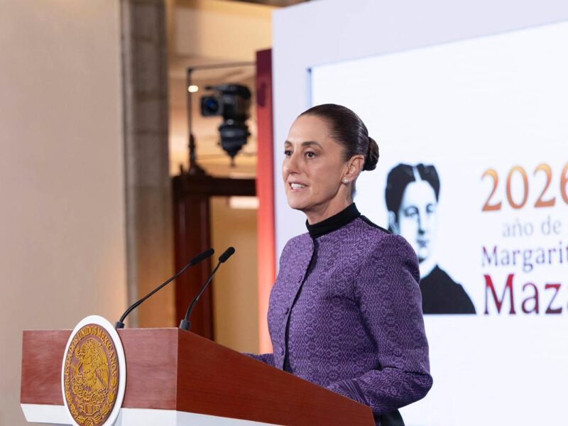 Sheinbaum se reunió con Luisa María Alcalde y Andy Beltrán en Palacio Nacional