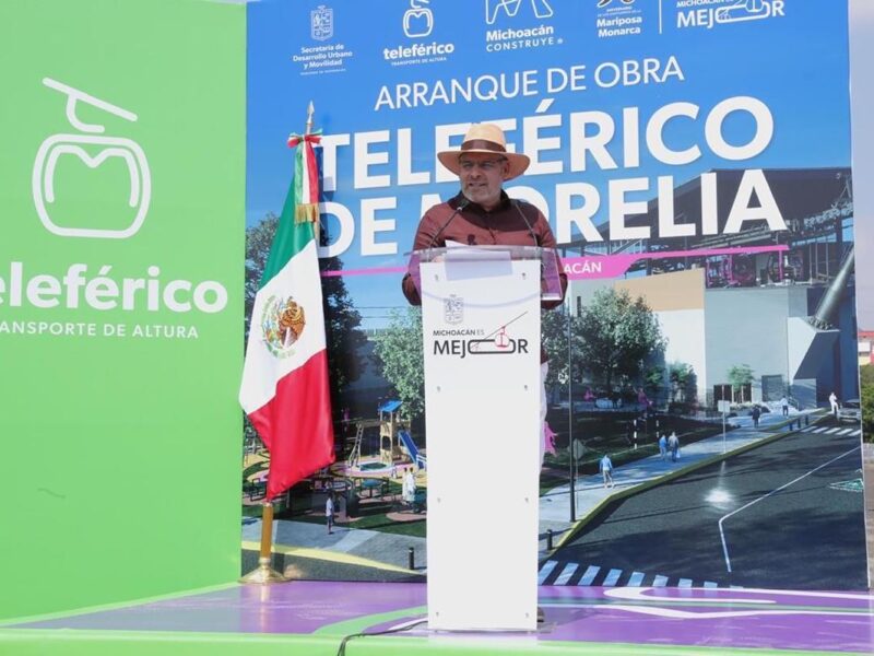 Teleférico y distribuidores, la apuesta de Bedolla para agilizar la movilidad en Morelia