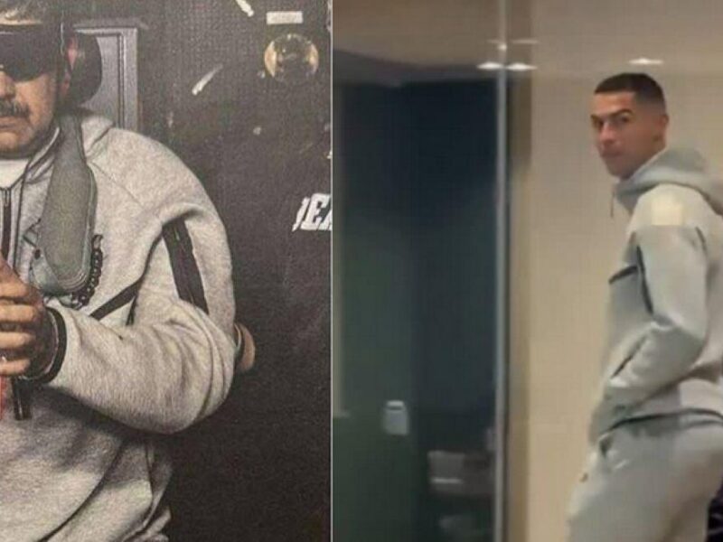 Video! Cristiano Ronaldo aparece usando el outfit viral que se agotó tras la captura de Maduro
