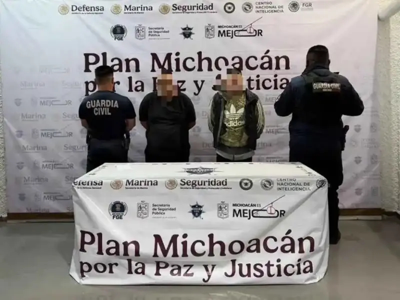 La Guardia Civil de Michoacán logró la detención de dos presuntos asaltantes en Morelia, tras un operativo exitoso en la salida a Pátzcuaro