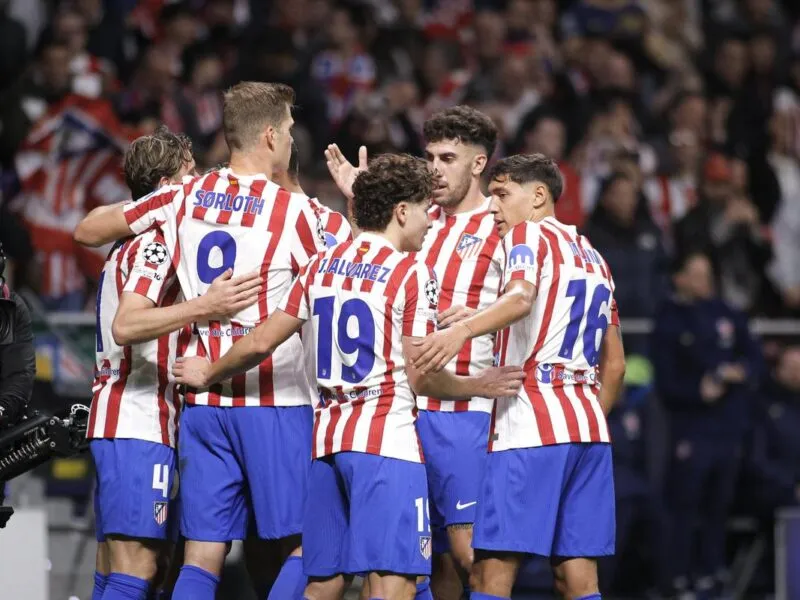 Atlético de Madrid empata ante Club Brugge en los playoffs de la Champions League
