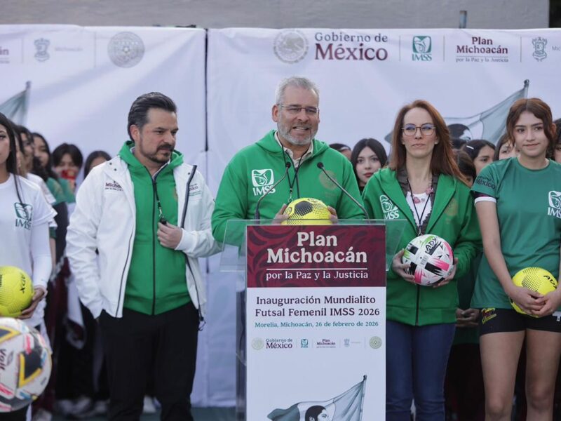 Bedolla da patada inicial al Mundialito Futsal Femenil para cazar talentos en Michoacán