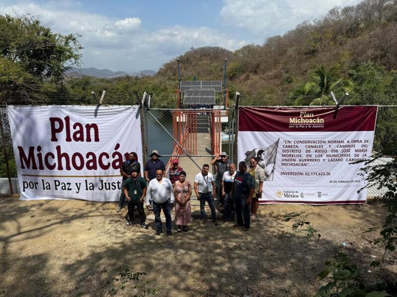 Con inversión de 2.1 mdp, Conagua asegura el riego de casi 7 mil hectáreas en Lázaro Cárdenas