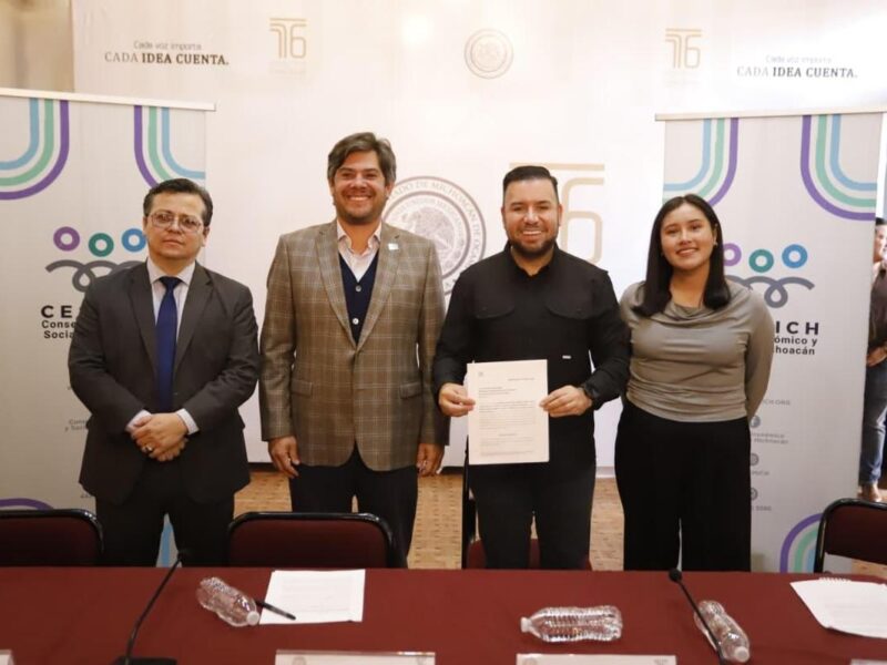 Congreso de Michoacán recibe del CESMICH Iniciativa educativa para la paz