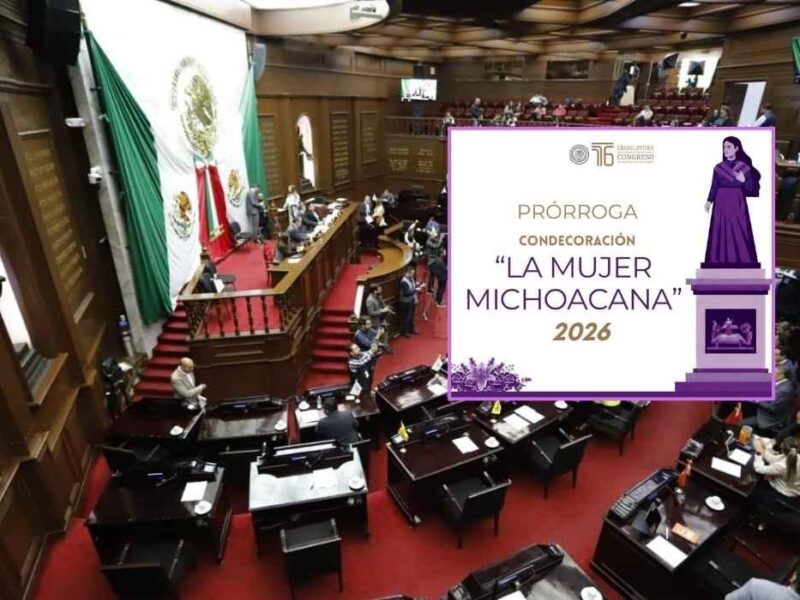 Congreso extiende registro para la Condecoración Mujer Michoacana 2026 1